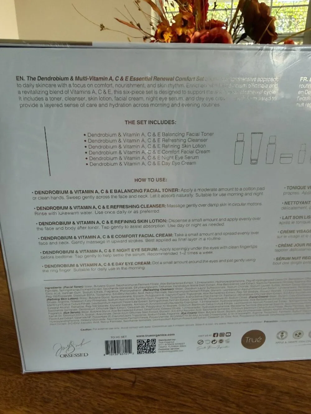 TRUÉ-ORGANICA® DENDROBIUM & MULTI-VITAMIN A, C & E ESSENTIAL RENEWAL COMFORT SET